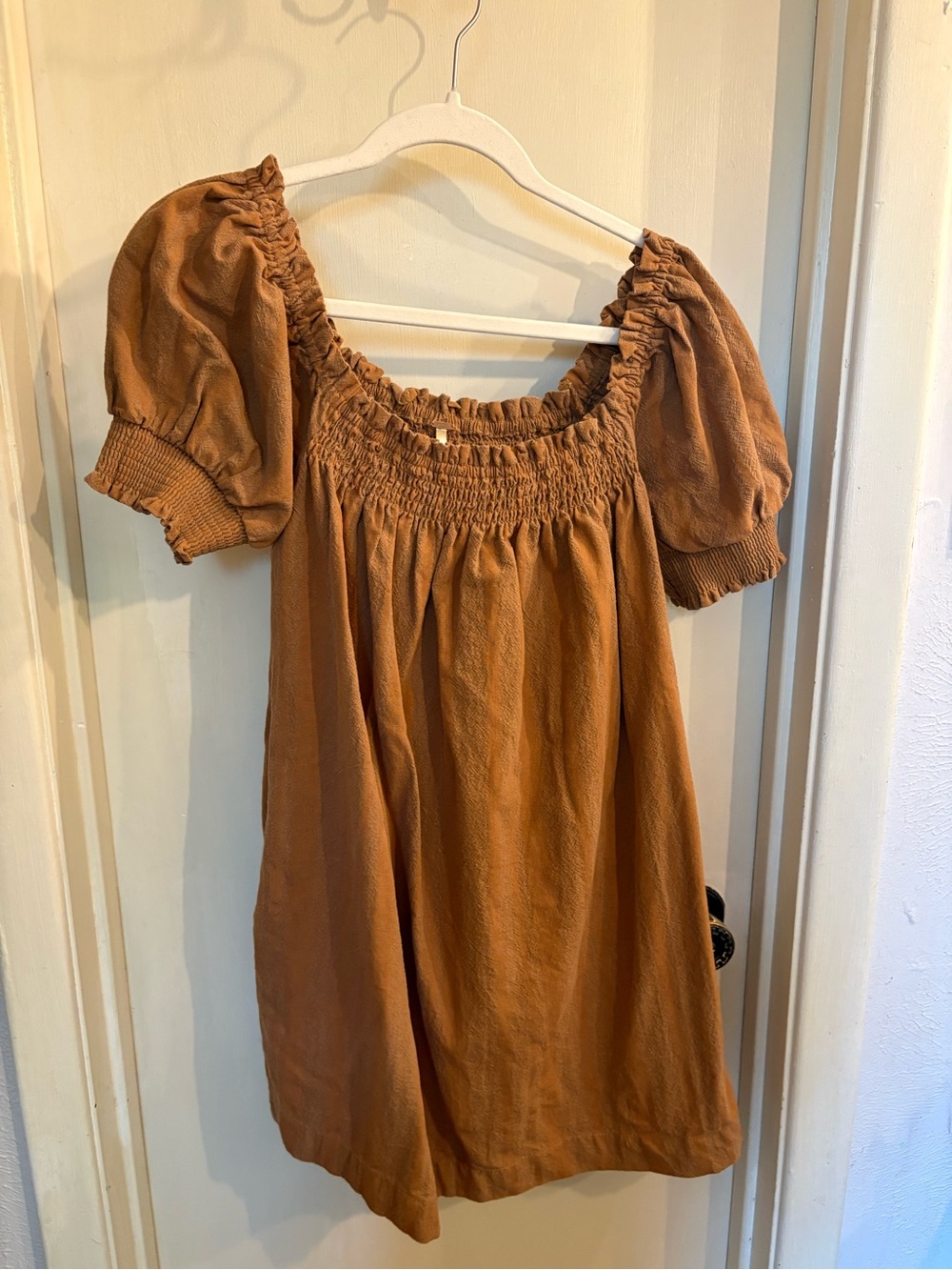 Free People Mila Mini Dress Brown Small
